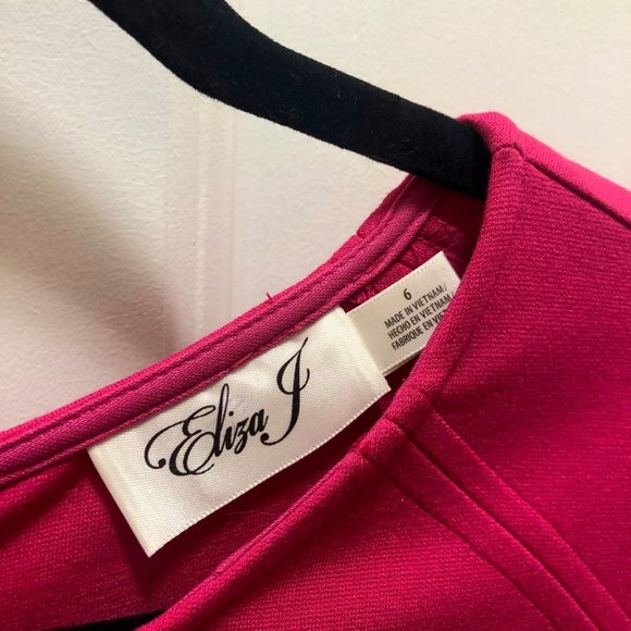 Eliza J Size 6 Fuchsia Dress - Picture 3 of 3